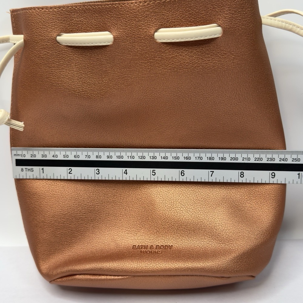 Bath Body Bath metallic penny copper color with Tan Drawstring Bag - Picture 11 of 16